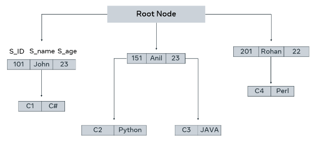 hierarchical database diagram